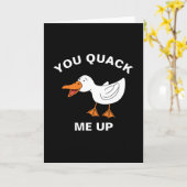 あなたは私を農業アヒルおもしろいパンをクック カード (黄色い花)