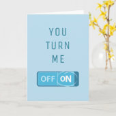 あなたは私を青ボタンのバレンタインデーに向男らしける カード (黄色い花)