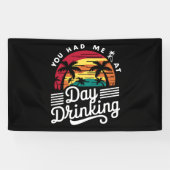あなたは私を飲んで昼におもしろいレトロビーチ 横断幕 (横)