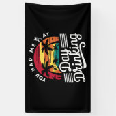 あなたは私を飲んで昼におもしろいレトロビーチ 横断幕 (縦)