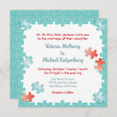 あなたは私ジグソーパズル結婚の 招待状 (正面/裏面)