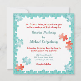 あなたは私ジグソーパズル結婚の 招待状