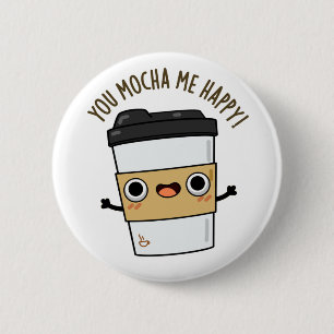 あなたは私ハッピーコーヒおもしろいープン 缶バッジ