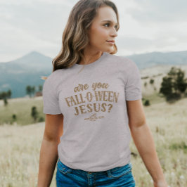 あなたは秋オウィーンイエスなの？クリスチャン・ハロウィーン Tシャツ