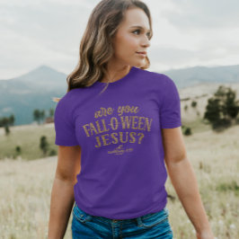 あなたは秋オウィーンイエスなの？クリスチャン・ハロウィーン Tシャツ