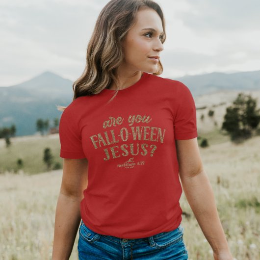 あなたは秋オウィーンイエスなの？クリスチャン・ハロウィーン Tシャツ