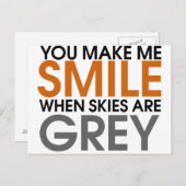 あなたは空が灰色の時に私にスマイルを作る ポストカード (正面/裏面)