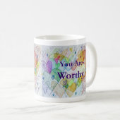 あなたは立派なハートコーヒーマグ コーヒーマグカップ (正面右)