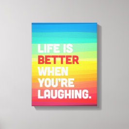 あなたは笑いながら生きる引用文 キャンバスプリント