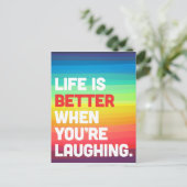 あなたは笑いながら生きる引用文 ポストカード (スタンド正面)