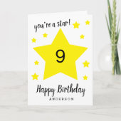 あなたは第9誕生日 カード (正面)