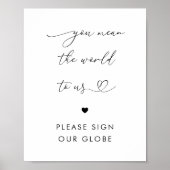 あなたは米国への世界のハートグローブ結婚の徴候を意味する ポスター (正面)