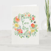 あなたは素敵だと思う - 水彩花のカード カード (正面)