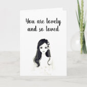 あなたは素敵で愛されている常にハッピーバースデー カード (正面)