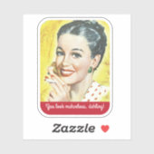 あなたは素敵なおもしろいレトロな女性に見える シール (シート)