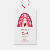 あなたは素敵な友達 バレンタイン ボヘミアンレインボー ギフトタグ (正面)