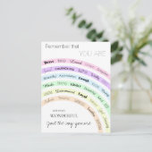 あなたは素敵な虹の陽性性感動的だ ポストカード (スタンド正面)