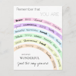 あなたは素敵な虹の陽性性感動的だ ポストカード