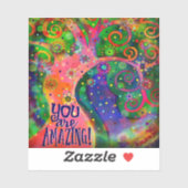 あなたは素晴らしいお洒落ピンクの木だ シール (シート)