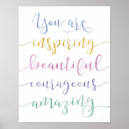 あなたは素晴らしいアートプリント ポスター