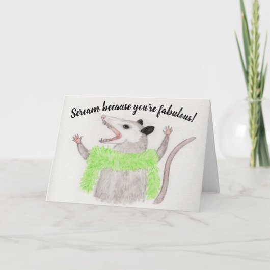 あなたは素晴らしいグリーティ空白のングカードで叫ぶ カード (正面)