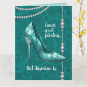 あなたは素晴らしいティール(緑がかった色)卵巣がん支援 カード (黄色い花)