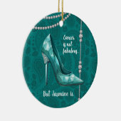 あなたは素晴らしいティール（緑がかった色）卵巣がん セラミックオーナメント (右)