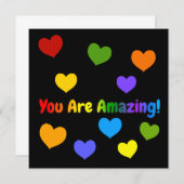 あなたは素晴らしいレインボー文字 ノートカード (正面/裏面)