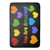 あなたは素晴らしいレインボー文字 バスマット (正面縦)