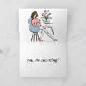 あなたは素晴らしい勇気付けられるカード サンキューカード (内部)