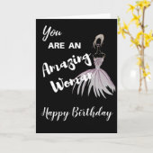 あなたは素晴らしい女性の誕生日カードです カード (黄色い花)