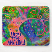 あなたは素晴らしい木お洒落だ マウスパッド (正面)