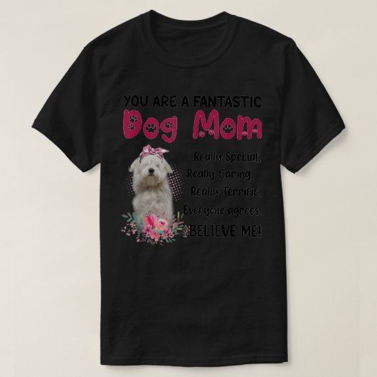 あなたは素晴らしい犬の母親です。お母さんの日は幸せです。 Tシャツ (デザイン正面)