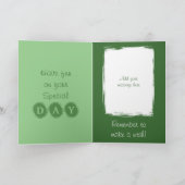 あなたは素晴らしい追加の写真名グリーン誕生日 カード (内部)