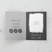 あなたは素晴らしい追加の写真名グレーの誕生日 カード (内部)