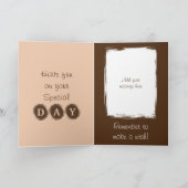 あなたは素晴らしい追加の写真名ブラウン誕生日 カード (内部)