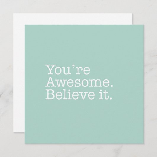 あなたは素晴らしい。 それにメッセージカードを信じて下さい ノートカード (正面/裏面)