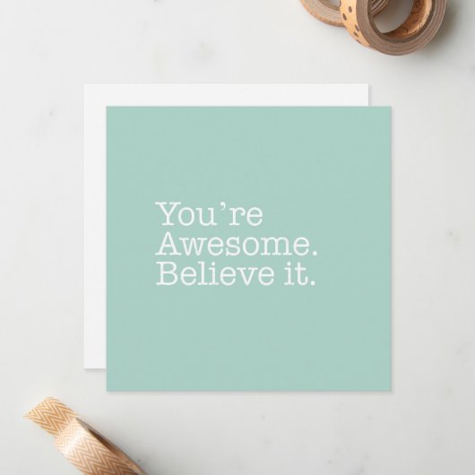 あなたは素晴らしい。 それにメッセージカードを信じて下さい ノートカード (正面/裏面インサイチュ)