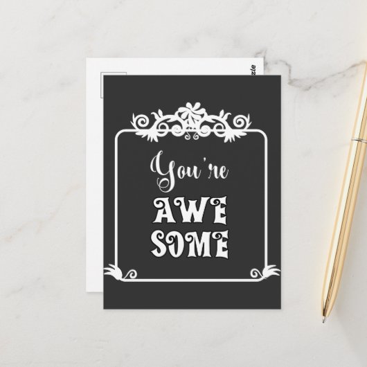 あなたは素晴らしい サイン ポストカード (正面/裏面インサイチュ)