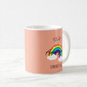 あなたは素晴らしい - ピーチ コーヒーマグカップ (正面右)