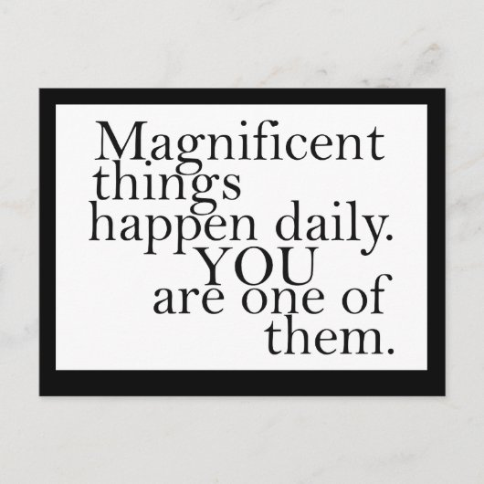 あなたは素晴らしい -  モチベーション ポストカード (正面)