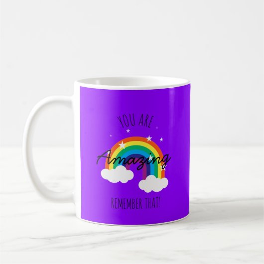 あなたは素晴らしい - ヴァイオレット コーヒーマグカップ (左)