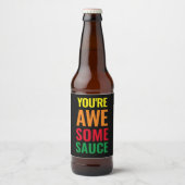 あなたは素晴らしい！世界賛辞の日 ビールラベル (正面)