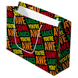 あなたは素晴らしい！世界賛辞の日 ラージペーパーバッグ