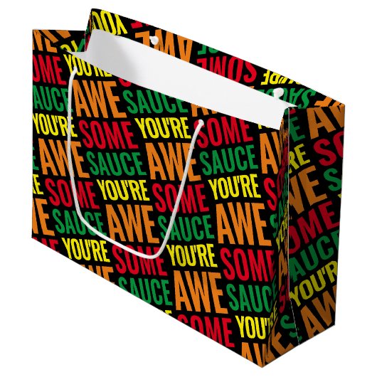 あなたは素晴らしい!世界賛辞の日 ラージペーパーバッグ (正面アングル)