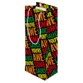 あなたは素晴らしい！世界賛辞の日 ワインギフトバッグ (裏面アングル)