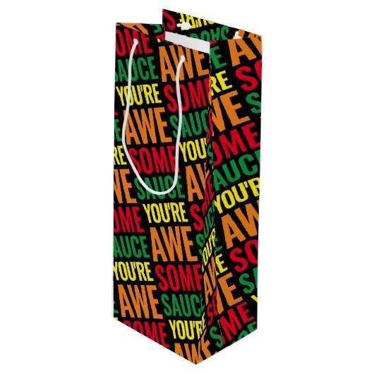 あなたは素晴らしい！世界賛辞の日 ワインギフトバッグ (正面アングル)