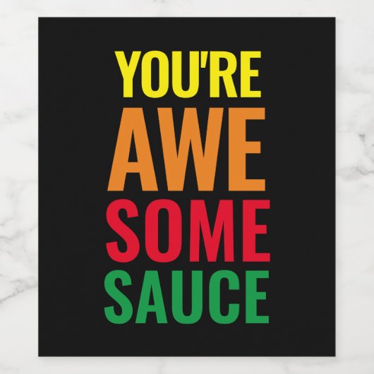 あなたは素晴らしい！世界賛辞の日 ワインラベル (シングルラベル)