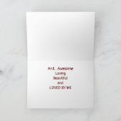 *あなたは素晴らしい*"永遠"あなたを愛する カード (内部)