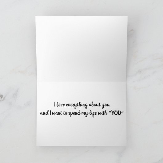 **あなたは素晴らしい**私の人生を「あなた」と過ごしてください カード (内部)